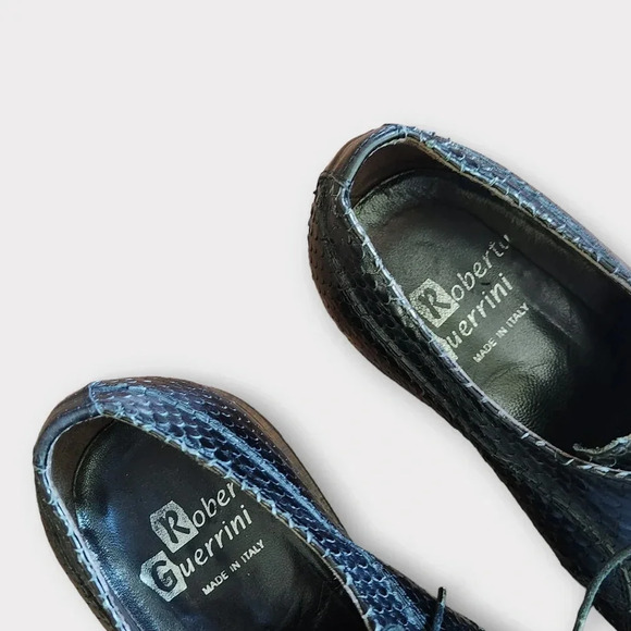 Roberto Guerrini Mens Dress Shoes Size EU 43 US 10 Genuine Snakeskin Oxford main image 6